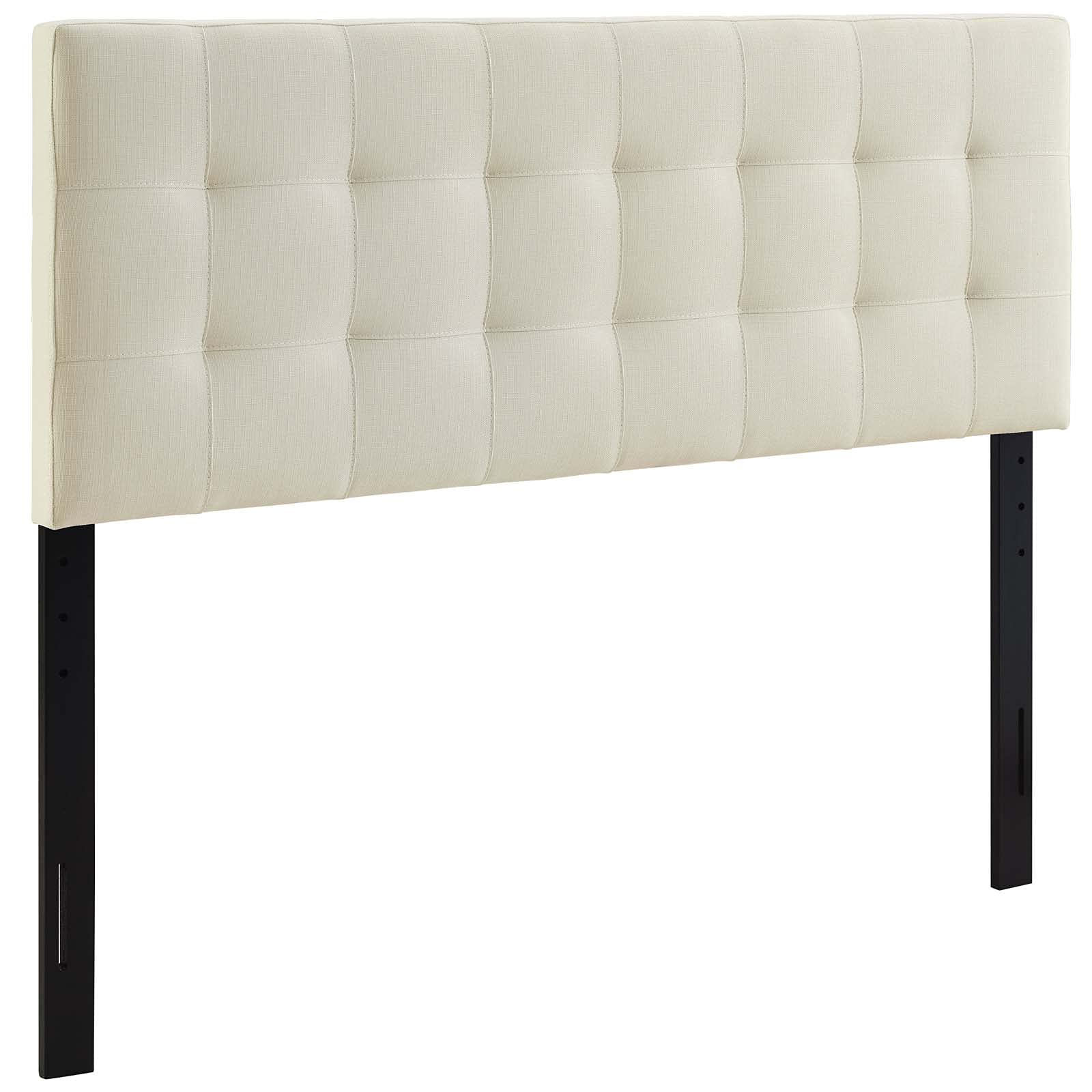 Modway Lily Tufted Linen Fabric Upholstered Full Headboard in Beige