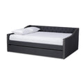Baxton Studio Daybed, Queen, Dark Grey