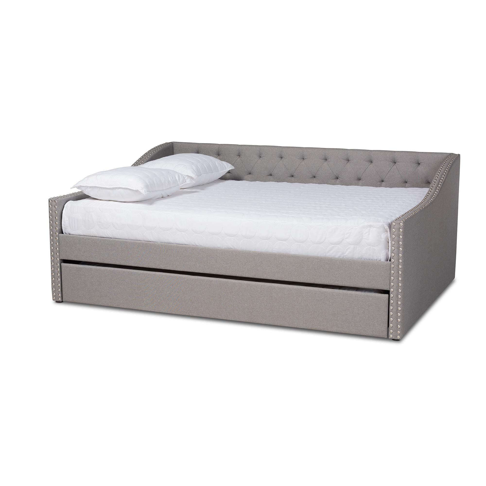 Baxton Studio Daybed, Queen, Dark Grey