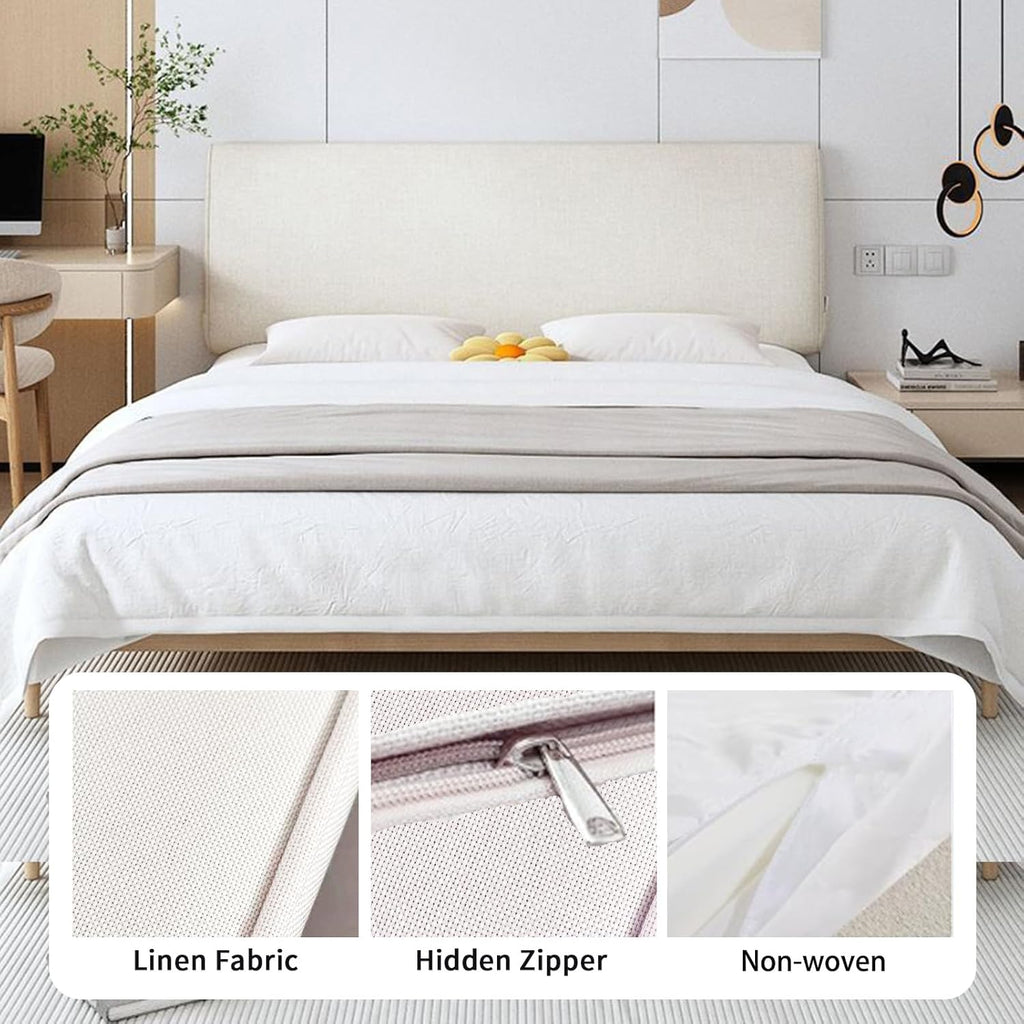 Upholstered Headboard, Wall Mounted Pillow Cushion, with Removeable Washable Cover, No Tools Needed