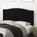 Befurtori King Headboard Only, Upholstered Headboard King Size for Adjustable Bed Linen Tufted Wall Mounted Head Board with Solid Wood Legs, Ivory
