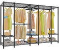 VIPEK V50 Extra Large Closet Rack Heavy Duty Garment Rack Freestanding Wardrobe with Shelves, Portable Metal Clothing Rack for Hanging Clothes, Adjustable Open Closet System, 1300 lb Capacity, Black