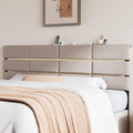 King/Cal King Size Upholstered Headboard, Adjustable Head Boards with LED Light & Charging Station, Bed Headboard Only, Attach Frame, Ideal for Bedroom, Dorm, Guest Room, Dark Grey