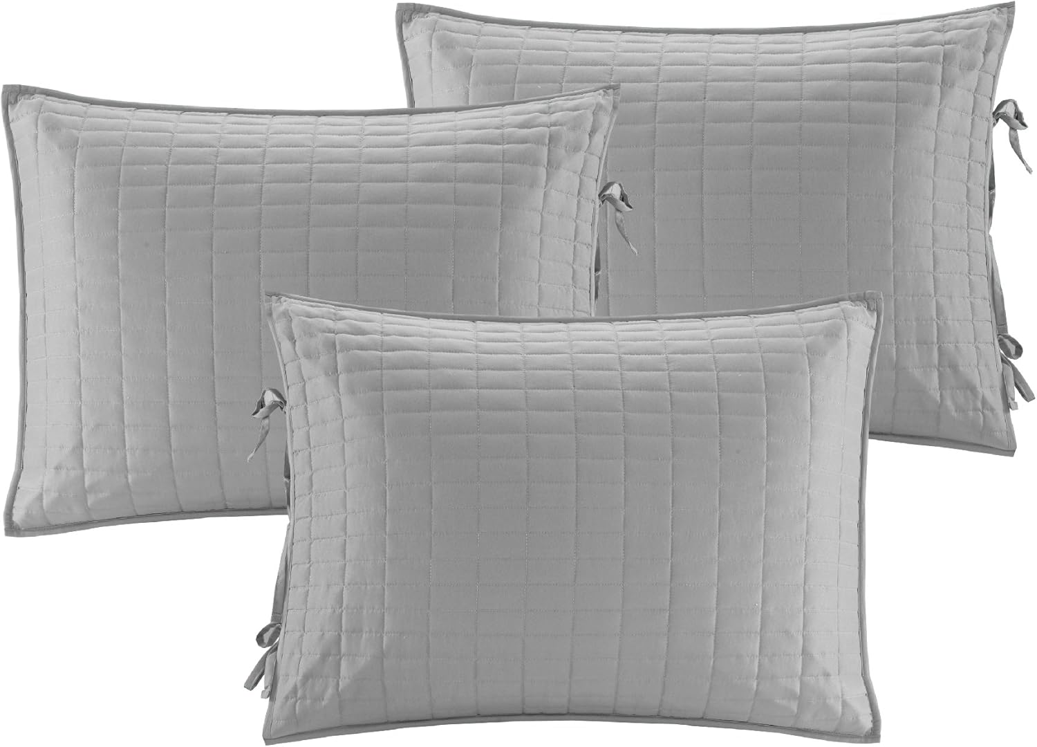 Comfort Spaces Daybed Cover - Luxe Double Sided-Quilting, All Season Cozy Bedding with Bedskirt, Matching Shams, Kienna Grey 75"x39" 5 Piece,100% Microfiber