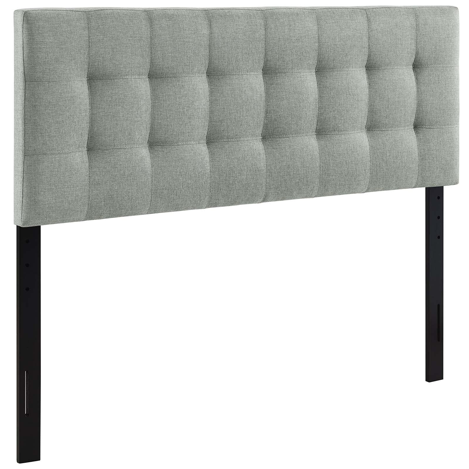 Modway Lily Tufted Linen Fabric Upholstered Full Headboard in Beige
