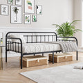 JURMERRY Metal Daybed Frame Twin Size with Steel Slats Platform Furniture, White…